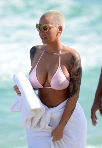 Amber Rose in Bikini at the Beach in Miami-3