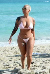 Amber Rose in Bikini at the Beach in Miami-8