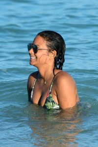 Christina Milian at the Beach in Miami 01/04/2016-4