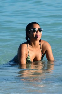 Christina Milian at the Beach in Miami 01/04/2016-6