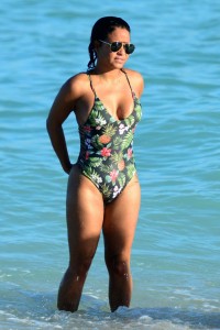 Christina Milian at the Beach in Miami 01/04/2016-7