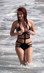 Elena Satine in Bikini at the Beach in St Barts 12/27/2015