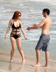 Elena Satine in Bikini at the Beach in St Barts 12/27/2015-7