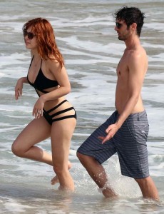 Elena Satine in Bikini at the Beach in St Barts 12/27/2015-8