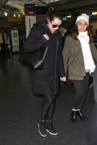 Lea Michele Arrives at JFK Airport in NYC 01/19/2016-3