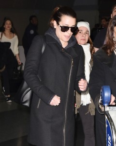 Lea Michele Arrives at JFK Airport in NYC 01/19/2016-5