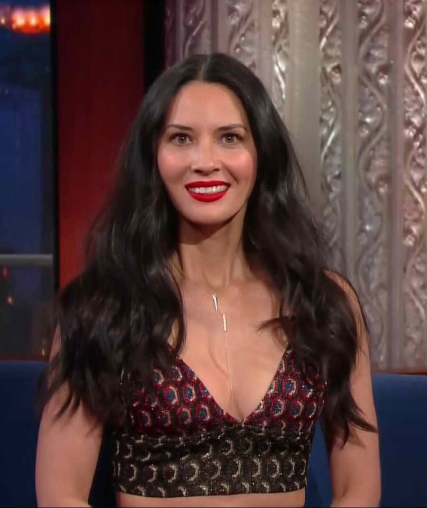 Olivia Munn at The Late Show With Stephen Colbert 01/14/2016-1