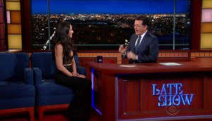 Olivia Munn at The Late Show With Stephen Colbert 01/14/2016-2