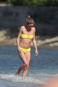 Olivia Palermo in a Yellow Bikini in Saint Barths 01/04/2016-3