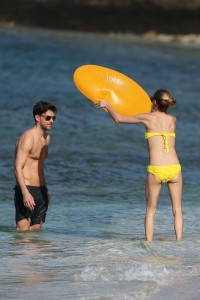 Olivia Palermo in a Yellow Bikini in Saint Barths 01/04/2016-6