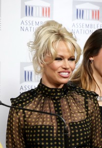 Pamela Anderson at a Press Conference With French Deputy Laurence Abeille in Paris 01/19/2016-3