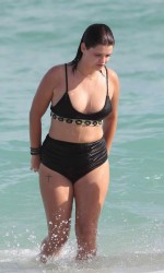 Pixie Geldof in Bikini at the Beach in Miami 01/01/2016
