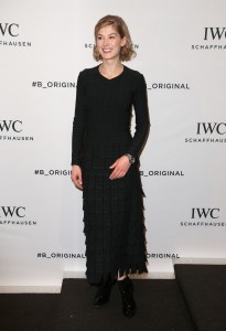 Rosamund Pike Visits the IWC Booth During the Launch of the Pilot's Watches Novelties 01/19/2016-2