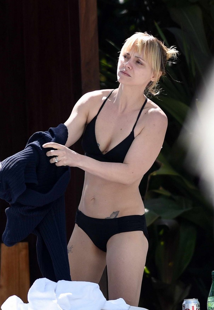 Christina Ricci in Bikini at a Poolside in Miami 02/24/2016-1