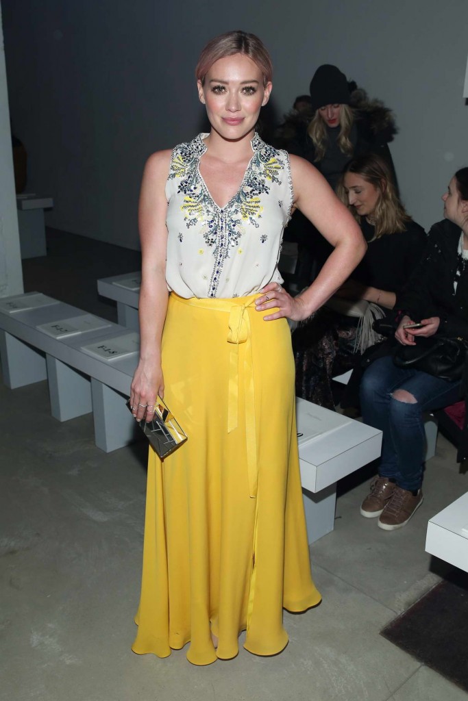 Hilary Duff at Jenny Packham Fall 2016 at New York Fashion Week 02/14/2016-1