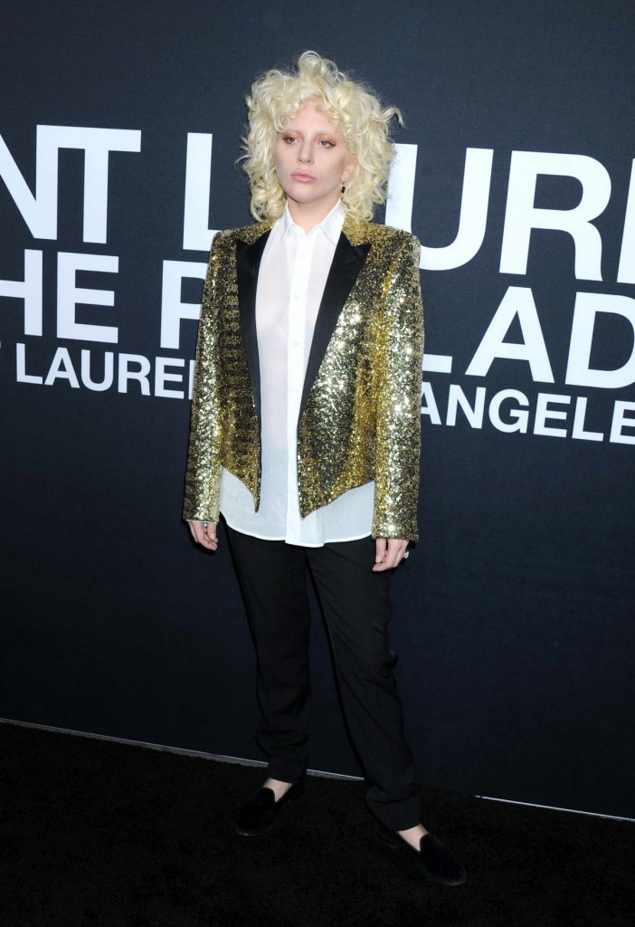 Lady Gaga at Saint Laurent Show at the Palladium in LA 02/10/2016-1