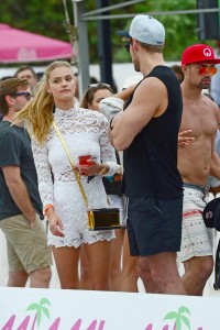 Nina Agdal at the Beach in Miami 02/20/2016-6