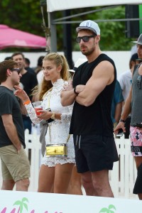 Nina Agdal at the Beach in Miami 02/20/2016-7