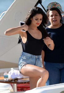 Shay Mitchell With Friends on a Yacht in Miami 02/21/2016-3