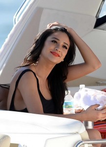 Shay Mitchell With Friends on a Yacht in Miami 02/21/2016-4