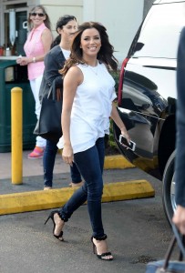 Eva Longoria Leaving Cafe Versailles Cuban Restaurant in Little Havana, Miami 03/10/2016-2