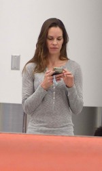 Hilary Swank at JFK Airport in NYC 03/21/2016