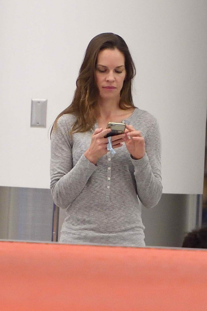 Hilary Swank at JFK Airport in NYC 03/21/2016-1