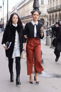 Jessica Alba Attends the Dior Fashion Show in Paris 03/04/2016-4