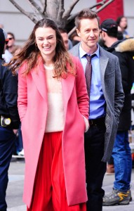 Keira Knightley and Edward Norton on the Set of Collateral Beauty in NY 03/21/2016-5