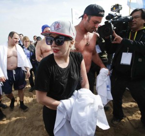 Lady Gaga Takes the Polar Plunge in the Lake Michigan in Chicago 03/06/2016-4