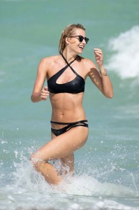 Lena Gercke in Bikini at the Beach in Miami 10/21/2015-7