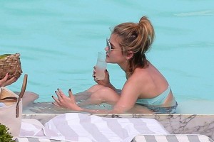 Lucy Hale in Bikini at a Pool in Brazil 03/07/2016-9