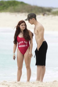 Ariel Winter Wearing a Swimsuit at the Beach in the Bahamas 04/06/2016-2