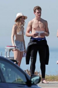 Halston Sage on the Set of You Get Me in Santa Monica 04/20/2016-2