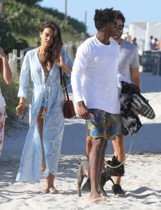 Shanina Shaik and Her Boyfriend DJ Ruckus at the Beach in Miami 04/24/2016-2