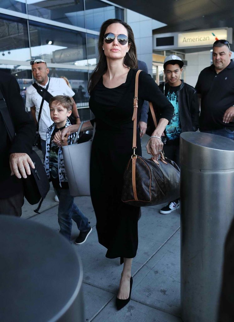 Angelina Jolie Arrives at a LAX Airport in LA 06/17/2016-1