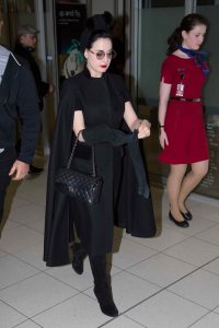 Dita Von Teese at the Adelaide Airport in Australia 06/24/2016-2