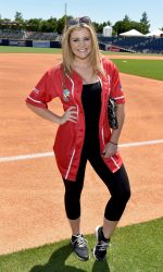 Lauren Alaina at 26th Annual City of Hope Celebrity Softball Game at First Tennessee Park in Nashville 06/07/2016