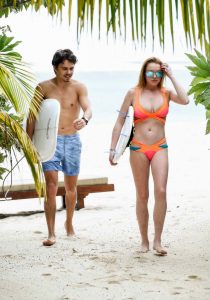 Lindsay Lohan Wearing a Bikini in Mauritius-3