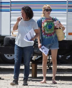 Emma Roberts on the Set of Scream Queens in Los Angeles 07/27/2016-6