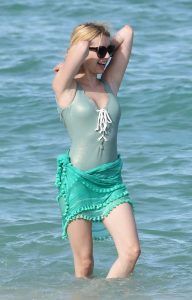 Emma Roberts Wearing a Swimsuit at the Beach in Miami 07/13/2016-3