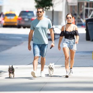Cara Santana and Jesse Metcalfe Walking Their Dogs in SoHo in New York City 08/07/2016-5
