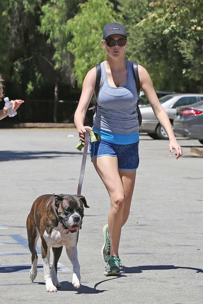 Kate Upton Walks Her Dog Harley in Los Angeles 08/16/2016-1