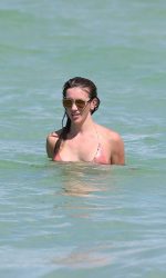 Katie Cassidy Wearing a Bikini at the Beach in Miami 08/12/2016