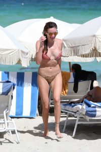 Katie Cassidy Wearing a Bikini at the Beach in Miami 08/12/2016-8