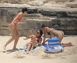Kylie Jenner in a Red Bikini at the Beach in Turks and Caicos 08/10/2016-4