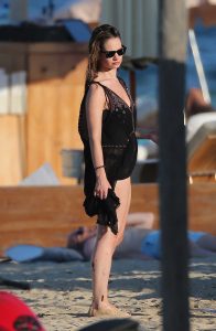 Lily James at the Beach in Ibiza 09/03/2016-2