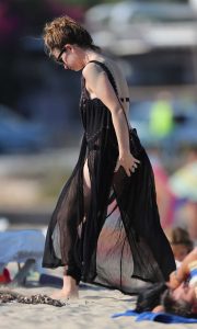 Lily James at the Beach in Ibiza 09/03/2016-4