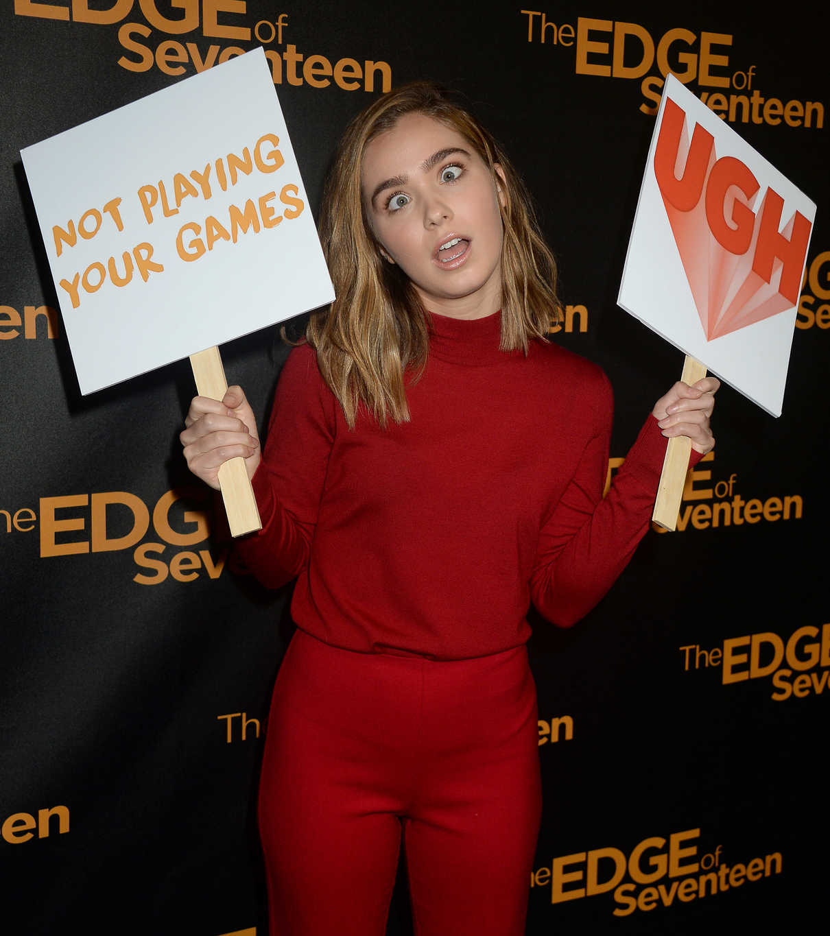 Haley Lu Richardson at The Edge of Seventeen Photo Call in Beverly Hills 10/29/2016-3