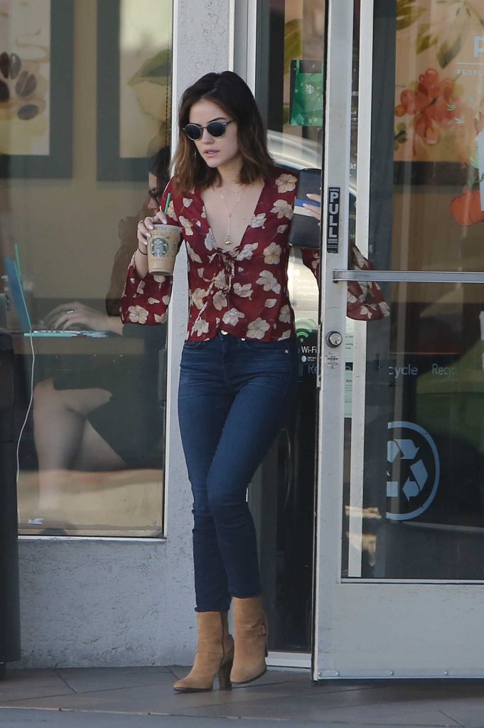 Lucy Hale Stops by Starbucks in Studio City 10/10/2016-1